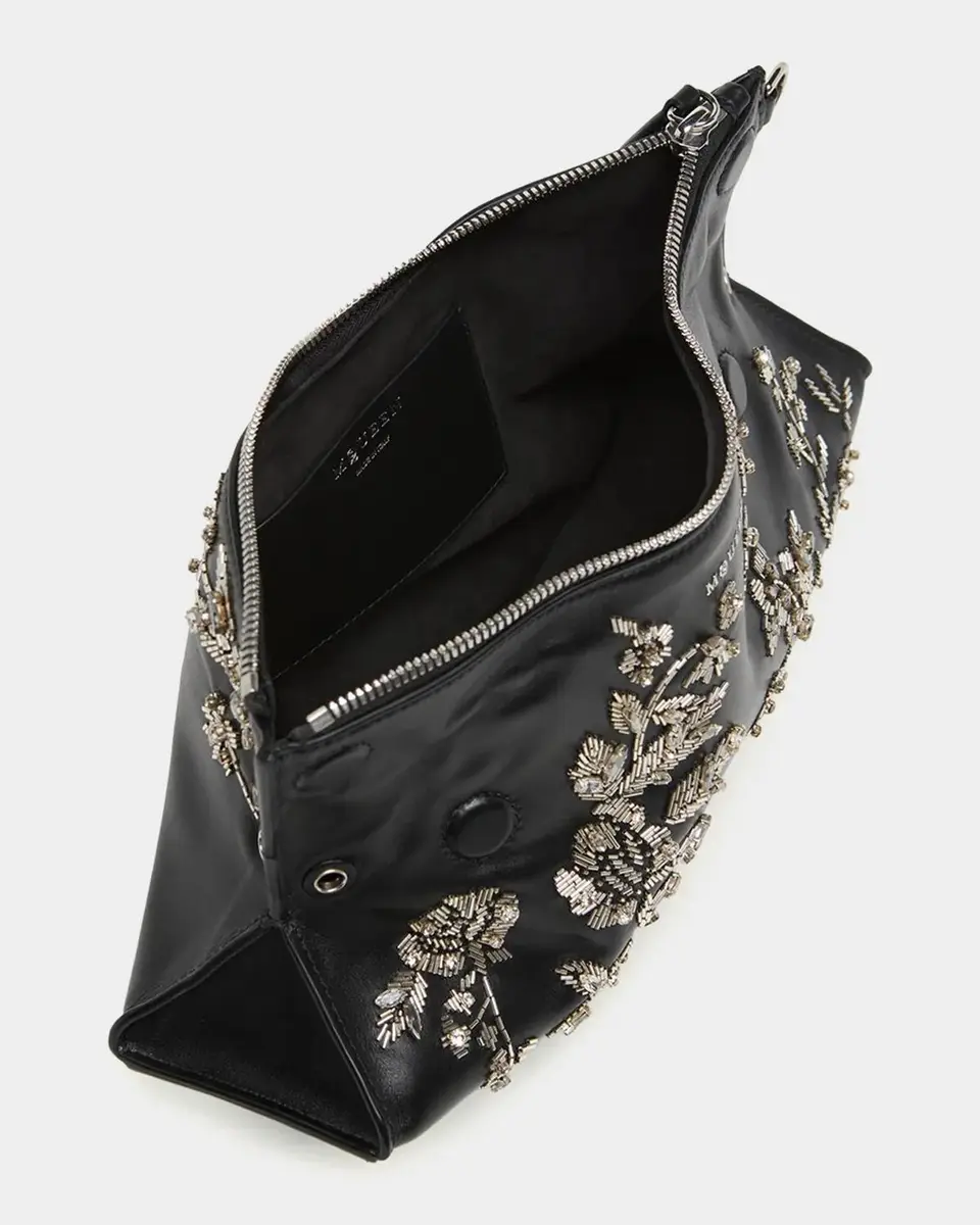 Alexander McQueen Manta Embellished Leather Clutch | Thumbnail 4 Alexander McQueen Manta Embellished Leather Clutch | Thumbnail 4