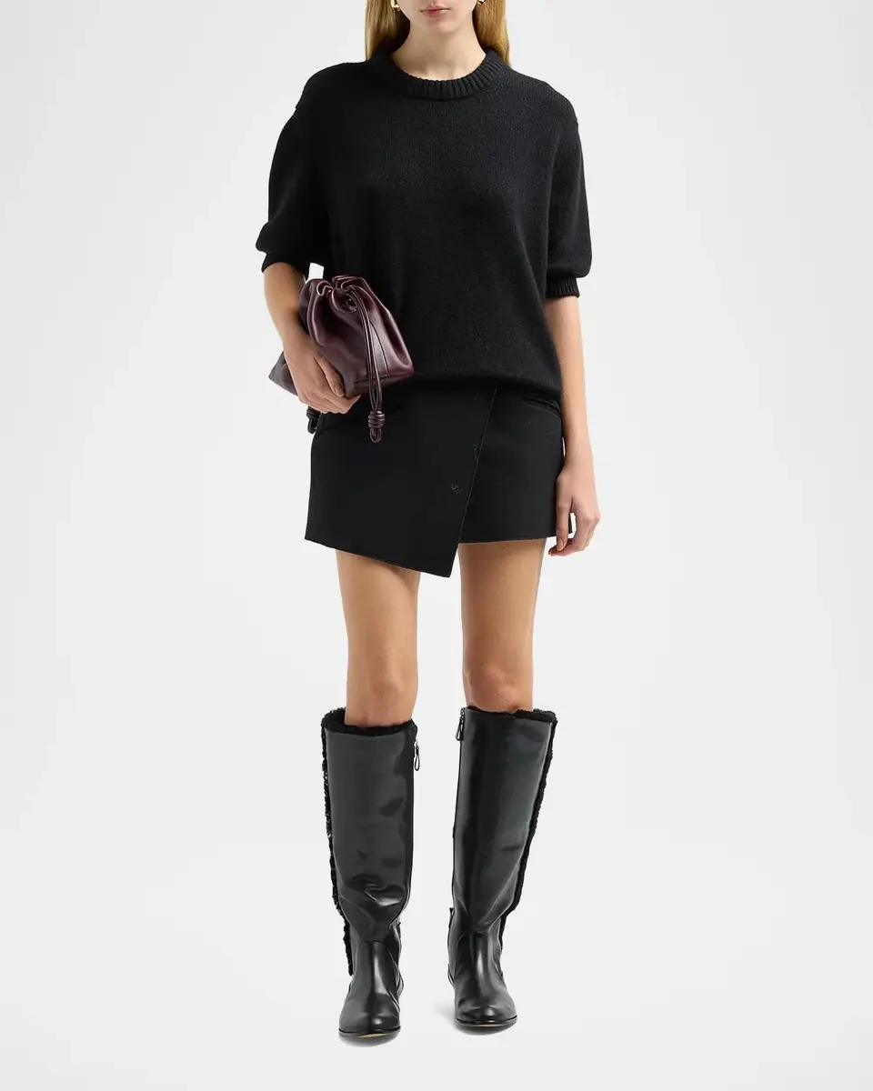 Alexandre Birman Lolita Shearling-Trimmed Leather Tall Boots | Thumbnail 3 Alexandre Birman Lolita Shearling-Trimmed Leather Tall Boots | Thumbnail 3