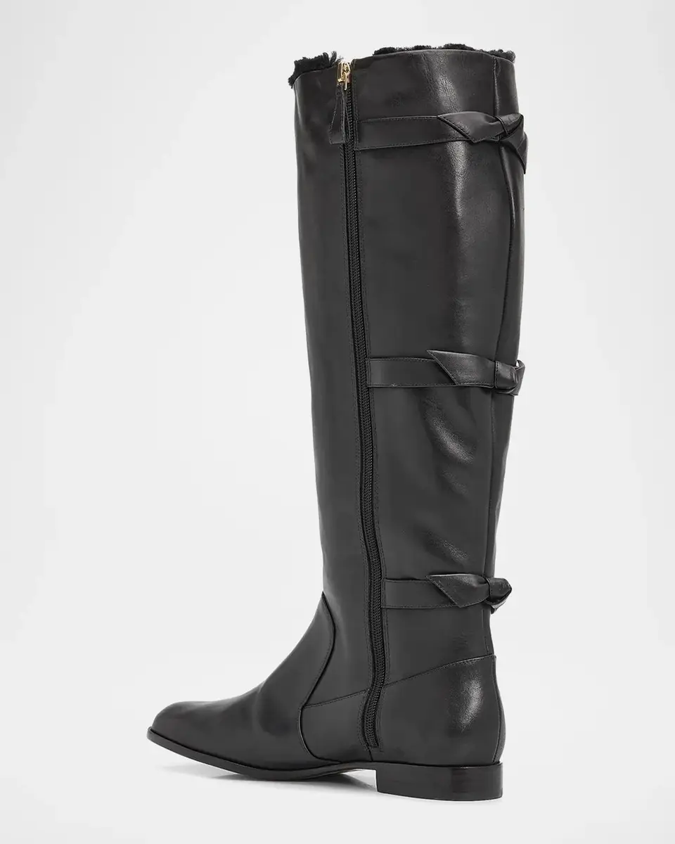 Alexandre Birman Lolita Shearling-Trimmed Leather Tall Boots | Thumbnail 4 Alexandre Birman Lolita Shearling-Trimmed Leather Tall Boots | Thumbnail 4