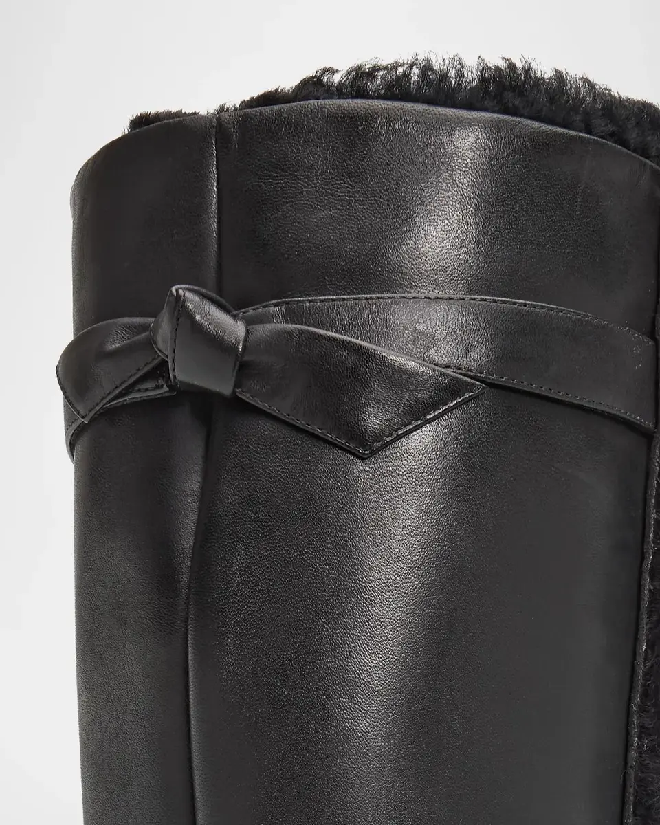 Alexandre Birman Lolita Shearling-Trimmed Leather Tall Boots | Thumbnail 5 Alexandre Birman Lolita Shearling-Trimmed Leather Tall Boots | Thumbnail 5