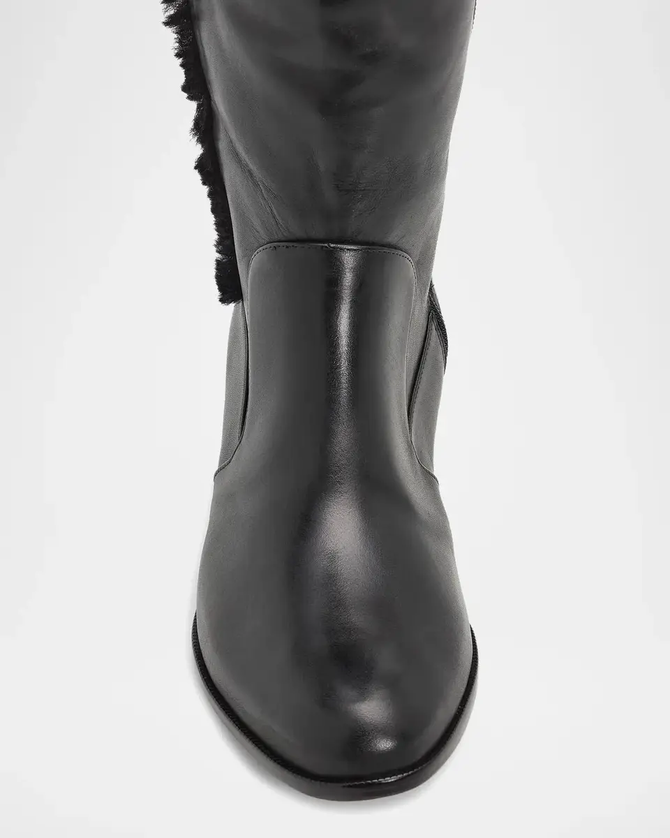 Alexandre Birman Lolita Shearling-Trimmed Leather Tall Boots | Thumbnail 6 Alexandre Birman Lolita Shearling-Trimmed Leather Tall Boots | Thumbnail 6