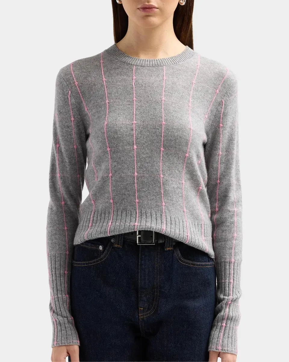 Guest In Residence Shrunken Checkered Cashmere Sweater | Thumbnail 3 Guest In Residence Shrunken Checkered Cashmere Sweater | Thumbnail 3