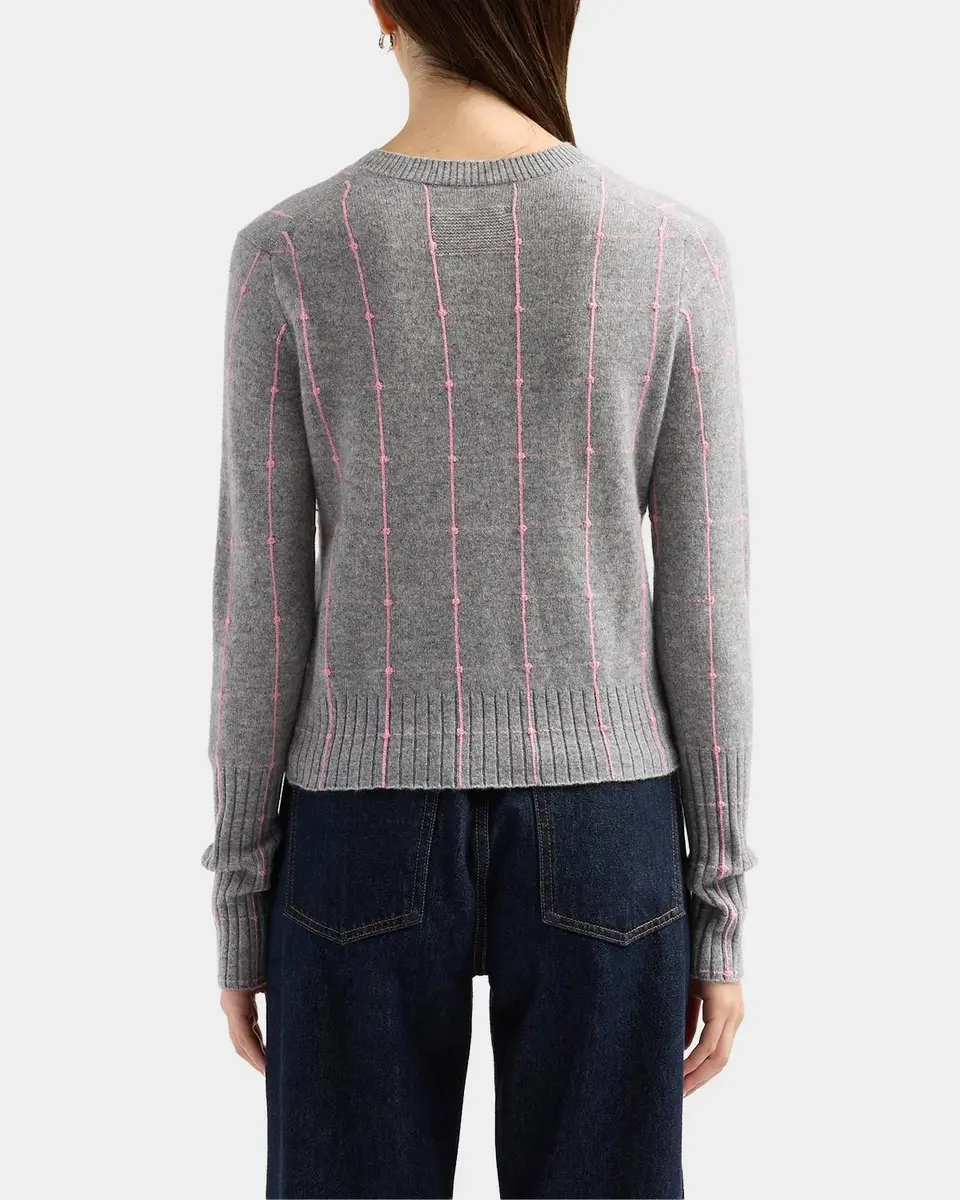 Guest In Residence Shrunken Checkered Cashmere Sweater | Thumbnail 4 Guest In Residence Shrunken Checkered Cashmere Sweater | Thumbnail 4