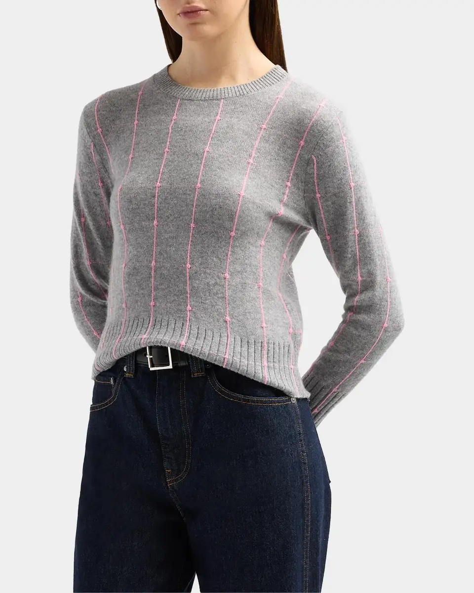 Guest In Residence Shrunken Checkered Cashmere Sweater | Thumbnail 5 Guest In Residence Shrunken Checkered Cashmere Sweater | Thumbnail 5