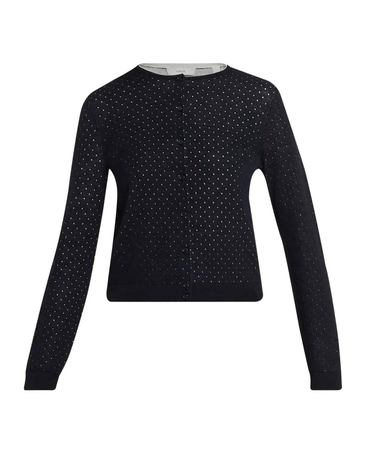 Dotted Wool-Blend Cardigan