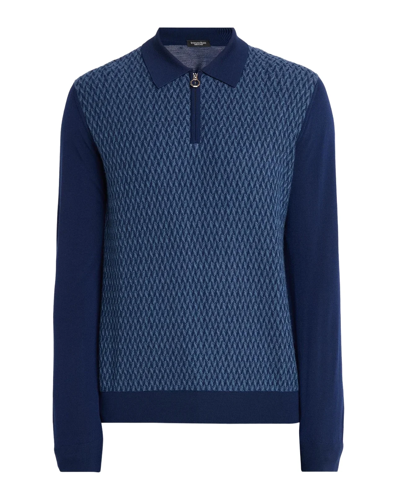 Stefano Ricci Men 'a Wool & Silk Jacquard Quarter-Zip Polo Sweater