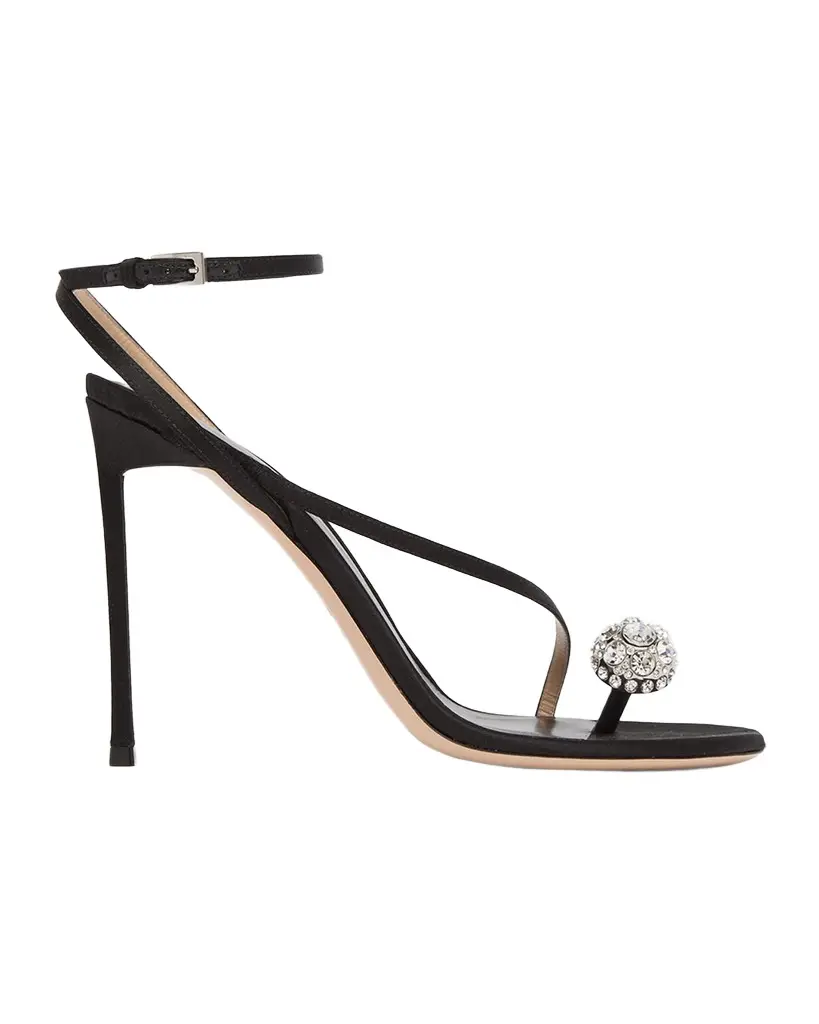 Tom Ford 85mm Cassia Satin Ankle-Strap Sandals