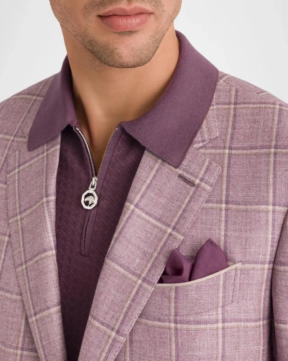 Stefano Ricci Men's Gridline Plaid Wool Jacket | Thumbnail 5 Stefano Ricci Men's Gridline Plaid Wool Jacket | Thumbnail 5