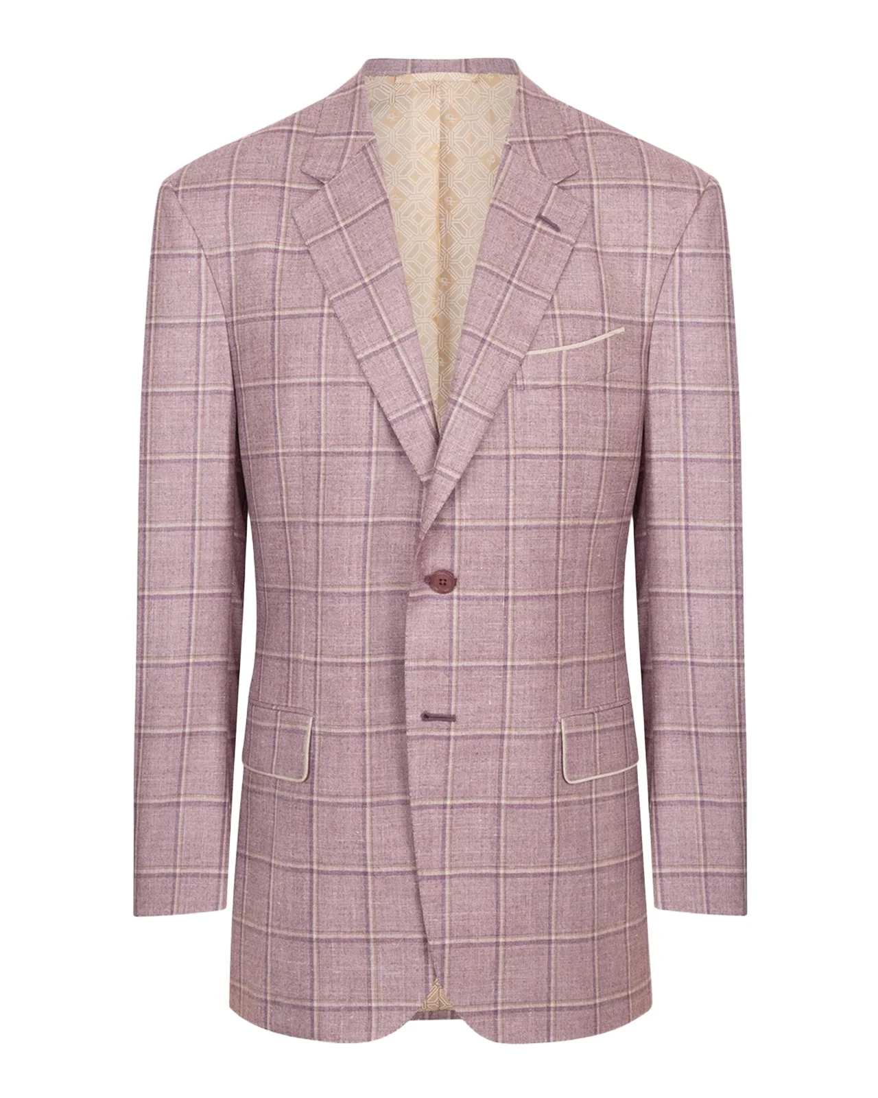 Stefano Ricci Men's Gridline Plaid Wool Jacket