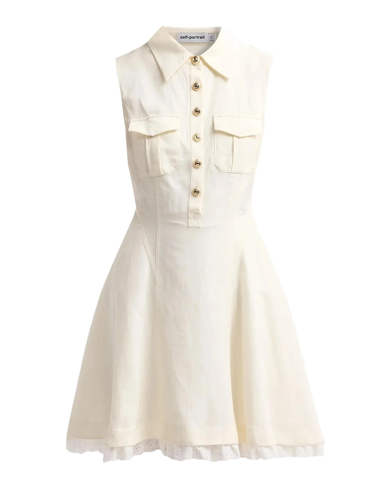 Linen Sleeveless Mini Shirtdress Linen Sleeveless Mini Shirtdress