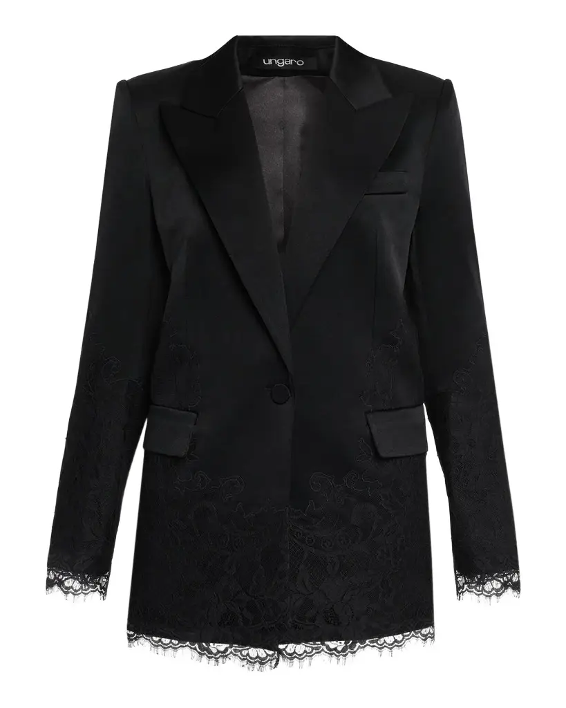 Ungaro Norma Single-Button Lace Jacket