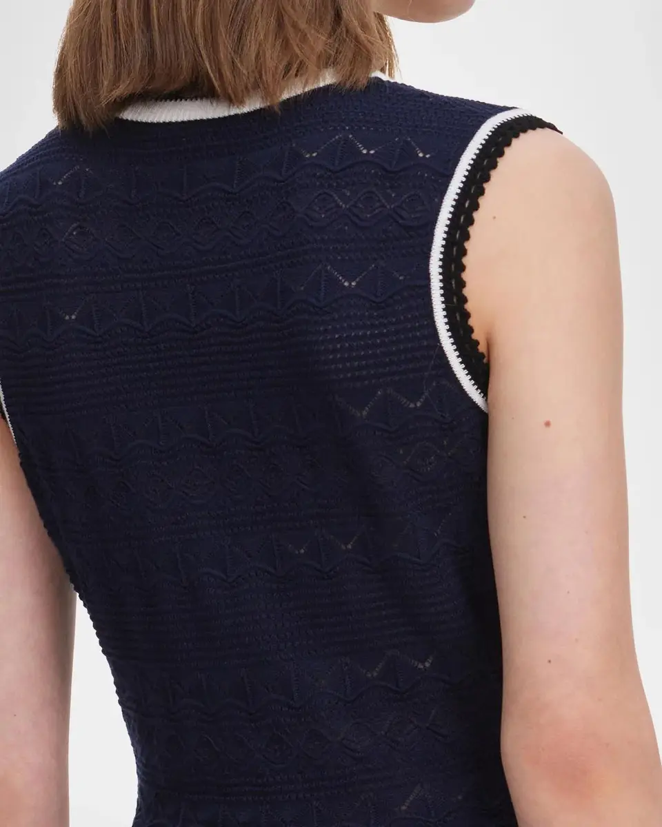 Self-Portrait Pointelle Knit Peplum Mini Dress | Thumbnail 5 Self-Portrait Pointelle Knit Peplum Mini Dress | Thumbnail 5