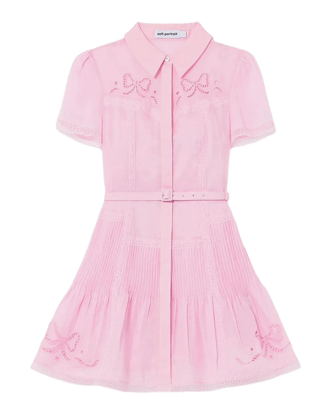 Embroidered Mini Shirtdress Embroidered Mini Shirtdress