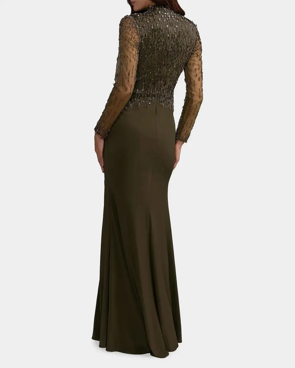 Mac Duggal Embellished Jersey Column Gown | Thumbnail 3