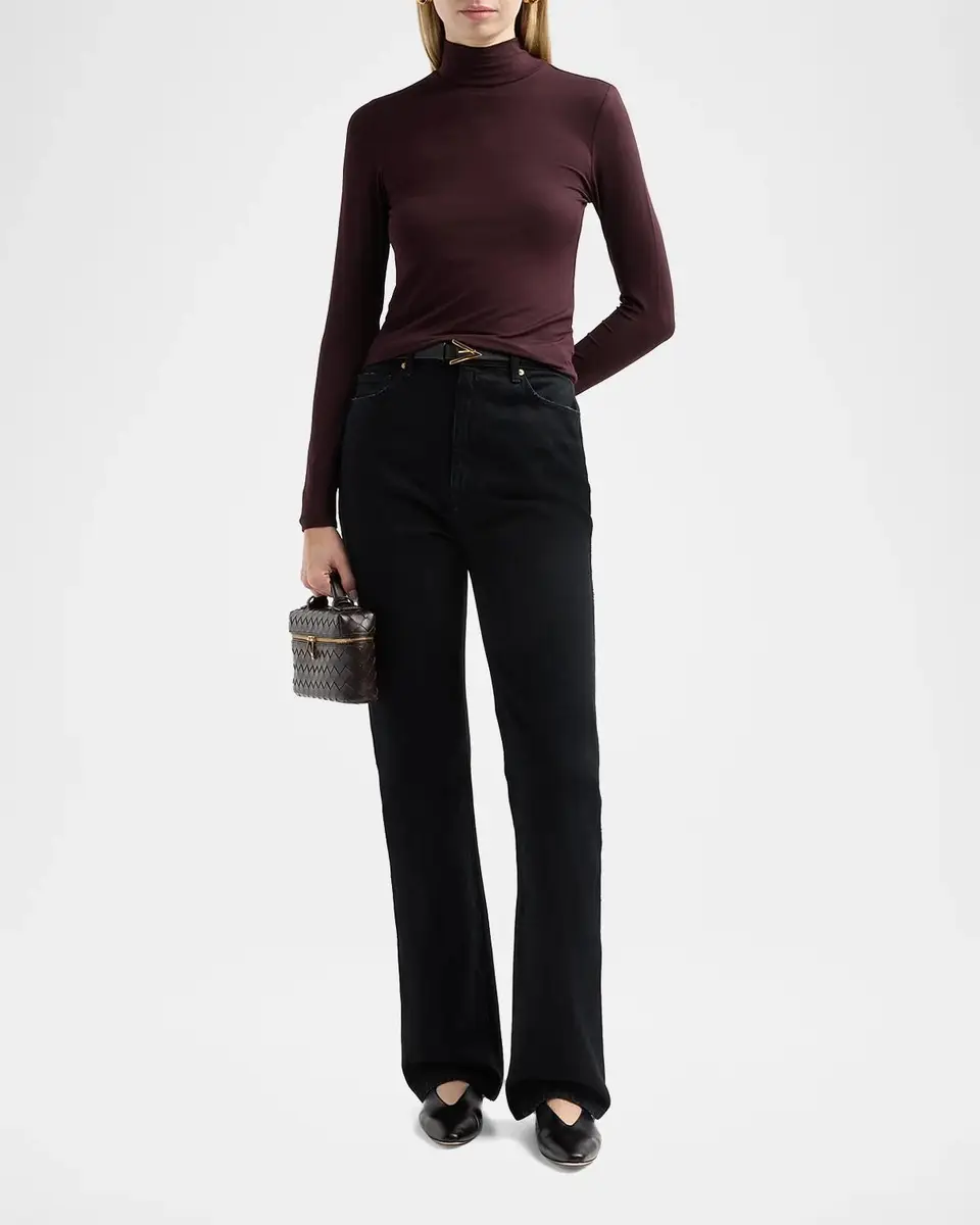MAJESTIC FILATURES Soft Touch Crop Mock Turtleneck Top | Thumbnail 2 MAJESTIC FILATURES Soft Touch Crop Mock Turtleneck Top | Thumbnail 2