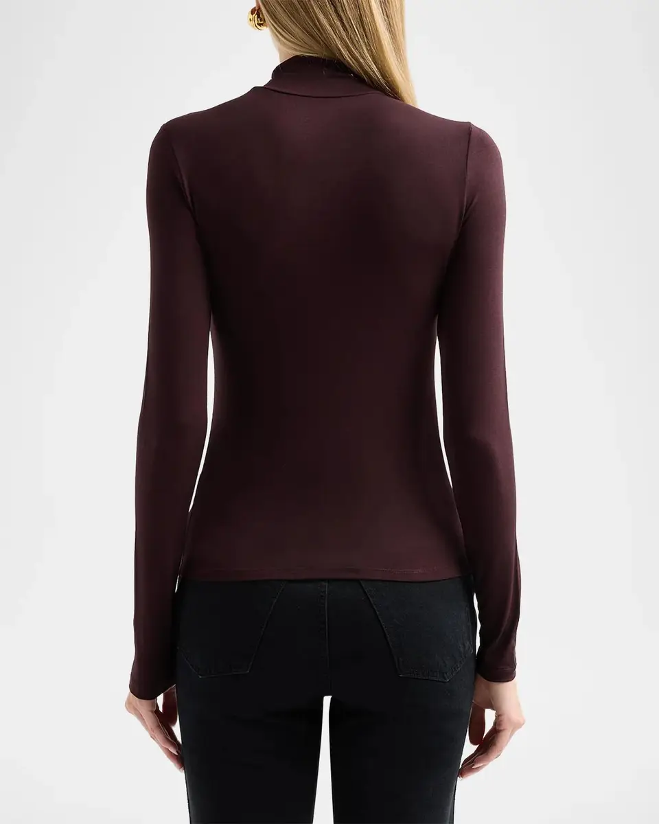 MAJESTIC FILATURES Soft Touch Crop Mock Turtleneck Top | Thumbnail 3 MAJESTIC FILATURES Soft Touch Crop Mock Turtleneck Top | Thumbnail 3