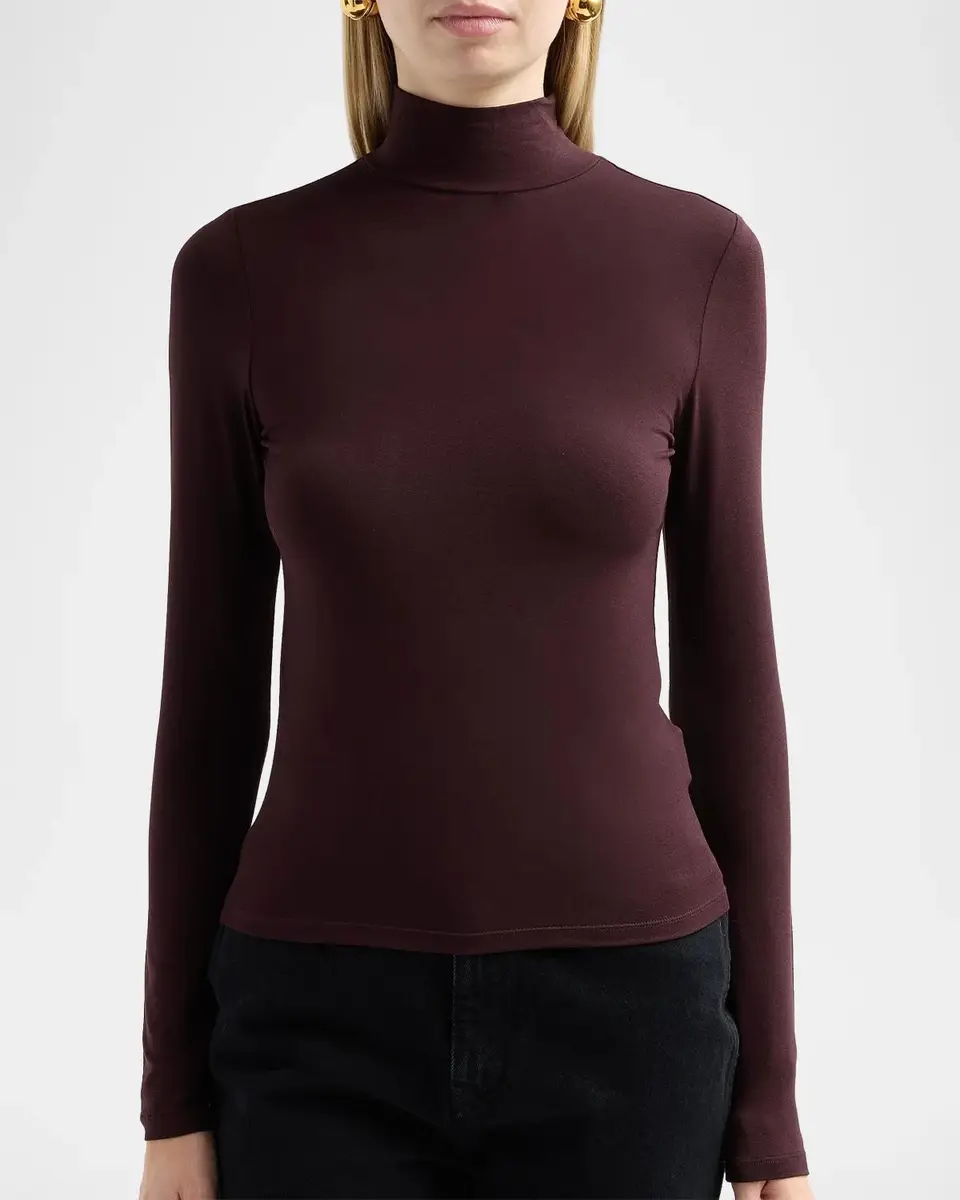 MAJESTIC FILATURES Soft Touch Crop Mock Turtleneck Top | Thumbnail 5 MAJESTIC FILATURES Soft Touch Crop Mock Turtleneck Top | Thumbnail 5