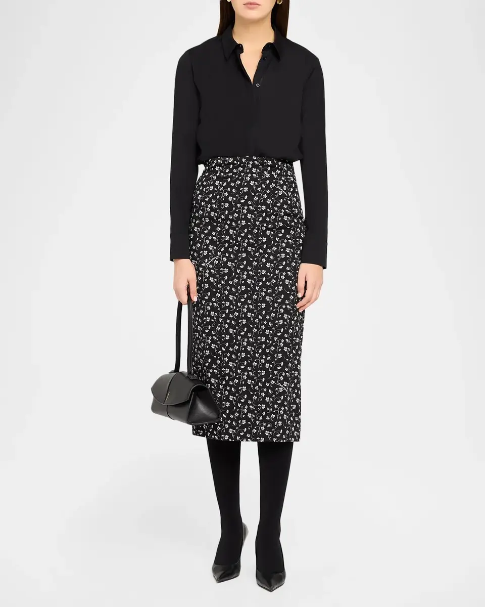 Dolce & Gabbana Floral-Print Silk Charmeuse Midi Skirt | Thumbnail 2 Dolce & Gabbana Floral-Print Silk Charmeuse Midi Skirt | Thumbnail 2