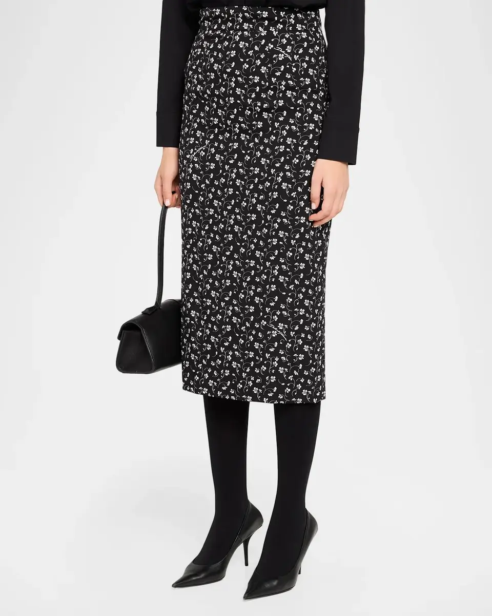 Dolce & Gabbana Floral-Print Silk Charmeuse Midi Skirt | Thumbnail 4 Dolce & Gabbana Floral-Print Silk Charmeuse Midi Skirt | Thumbnail 4
