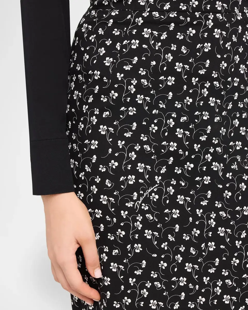 Dolce & Gabbana Floral-Print Silk Charmeuse Midi Skirt | Thumbnail 5 Dolce & Gabbana Floral-Print Silk Charmeuse Midi Skirt | Thumbnail 5