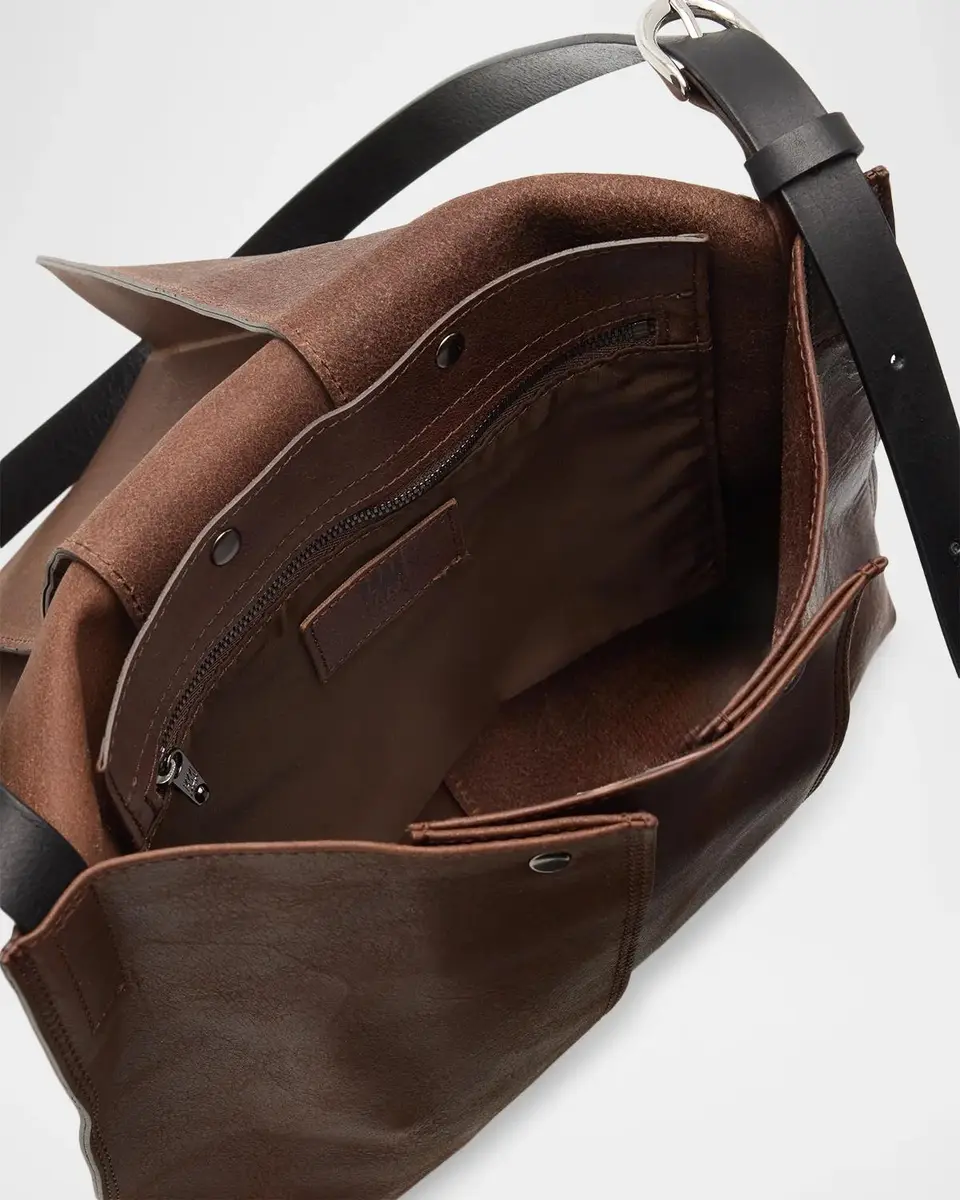 Issey Miyake Men's Leather Pleats Shoulder Bag | Thumbnail 3 Issey Miyake Men's Leather Pleats Shoulder Bag | Thumbnail 3