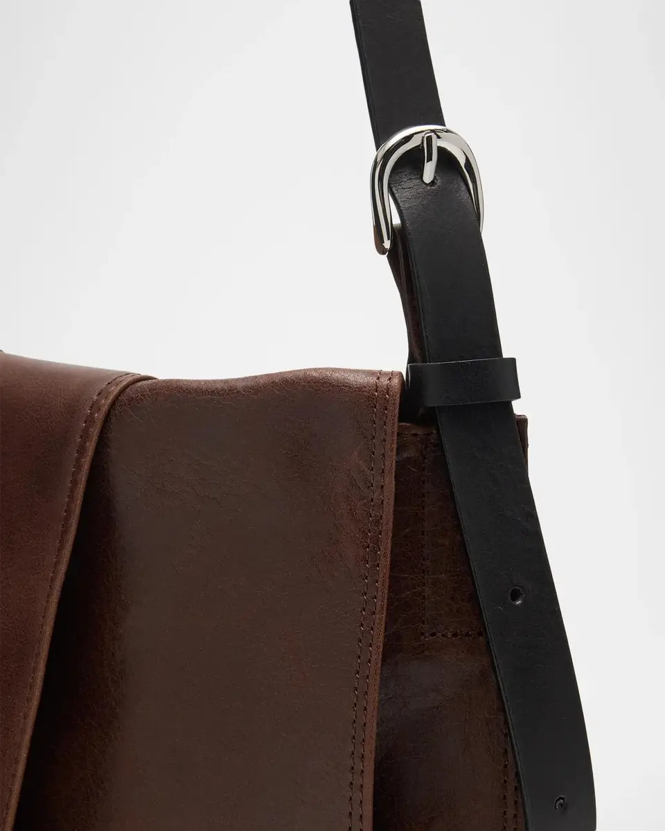 Issey Miyake Men's Leather Pleats Shoulder Bag | Thumbnail 4 Issey Miyake Men's Leather Pleats Shoulder Bag | Thumbnail 4
