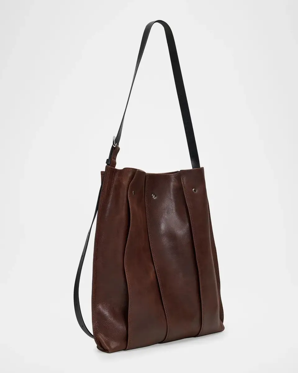 Issey Miyake Men's Leather Pleats Shoulder Bag | Thumbnail 2 Issey Miyake Men's Leather Pleats Shoulder Bag | Thumbnail 2