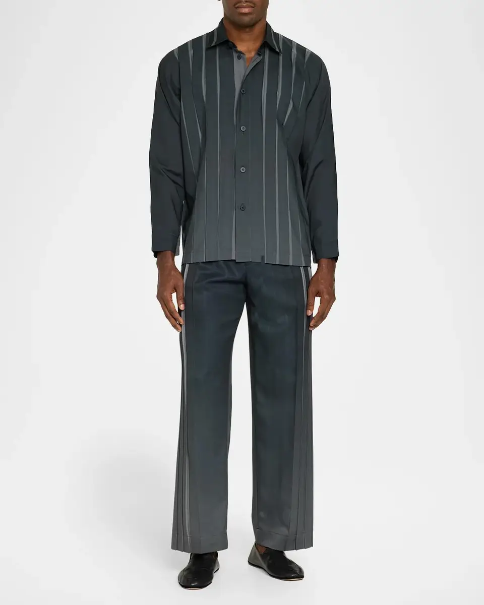Issey Miyake Men's Dawn Ray Pleated Trousers | Thumbnail 2 Issey Miyake Men's Dawn Ray Pleated Trousers | Thumbnail 2