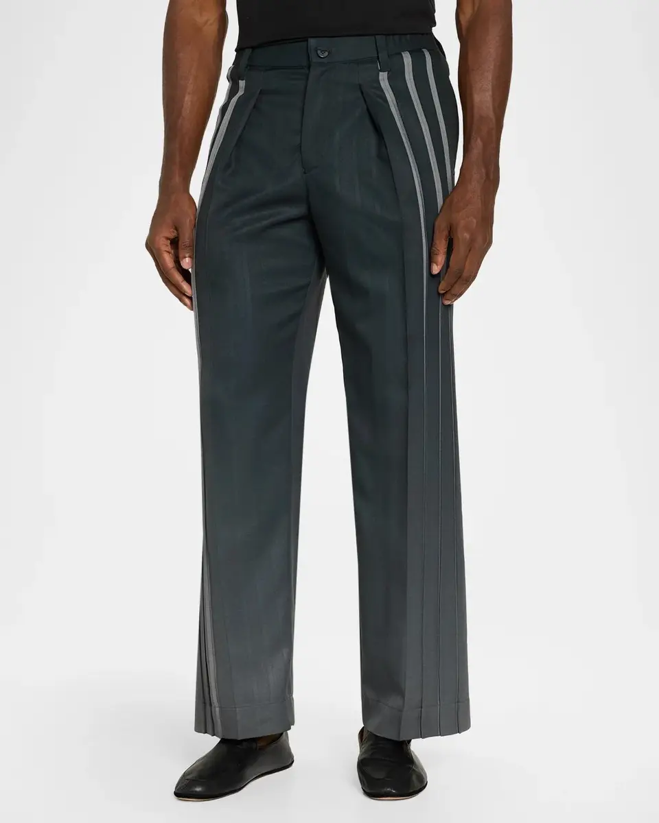 Issey Miyake Men's Dawn Ray Pleated Trousers | Thumbnail 4 Issey Miyake Men's Dawn Ray Pleated Trousers | Thumbnail 4