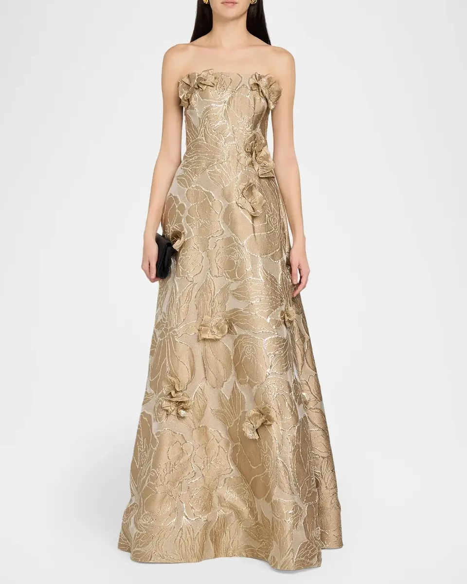Rene Ruiz Collection Strapless 3D Floral Gown | Thumbnail 2 Rene Ruiz Collection Strapless 3D Floral Gown | Thumbnail 2