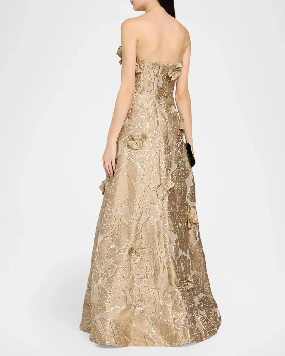 Rene Ruiz Collection Strapless 3D Floral Gown | Thumbnail 3 Rene Ruiz Collection Strapless 3D Floral Gown | Thumbnail 3