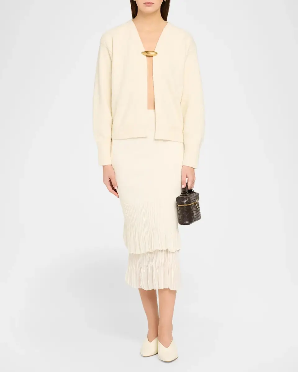 Bottega Veneta Cashmere-Silk Boucle Knit Cardigan | Thumbnail 2 Bottega Veneta Cashmere-Silk Boucle Knit Cardigan | Thumbnail 2