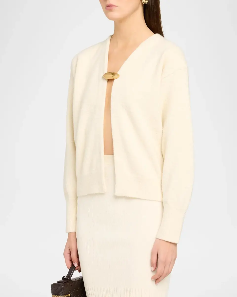 Bottega Veneta Cashmere-Silk Boucle Knit Cardigan | Thumbnail 4 Bottega Veneta Cashmere-Silk Boucle Knit Cardigan | Thumbnail 4