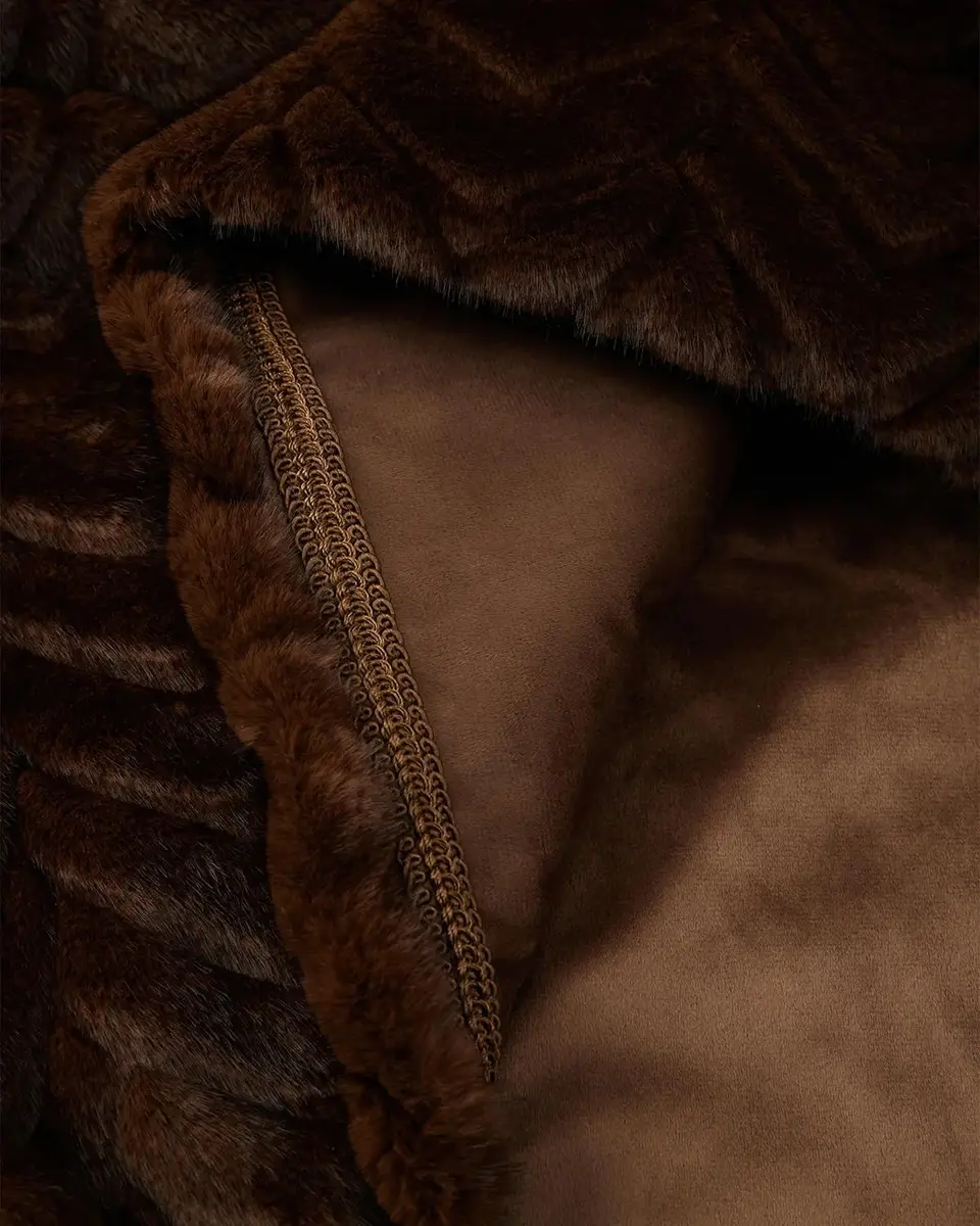Lyla Grant Chevron Faux Mink Throw, 60" x 72" | Thumbnail 5