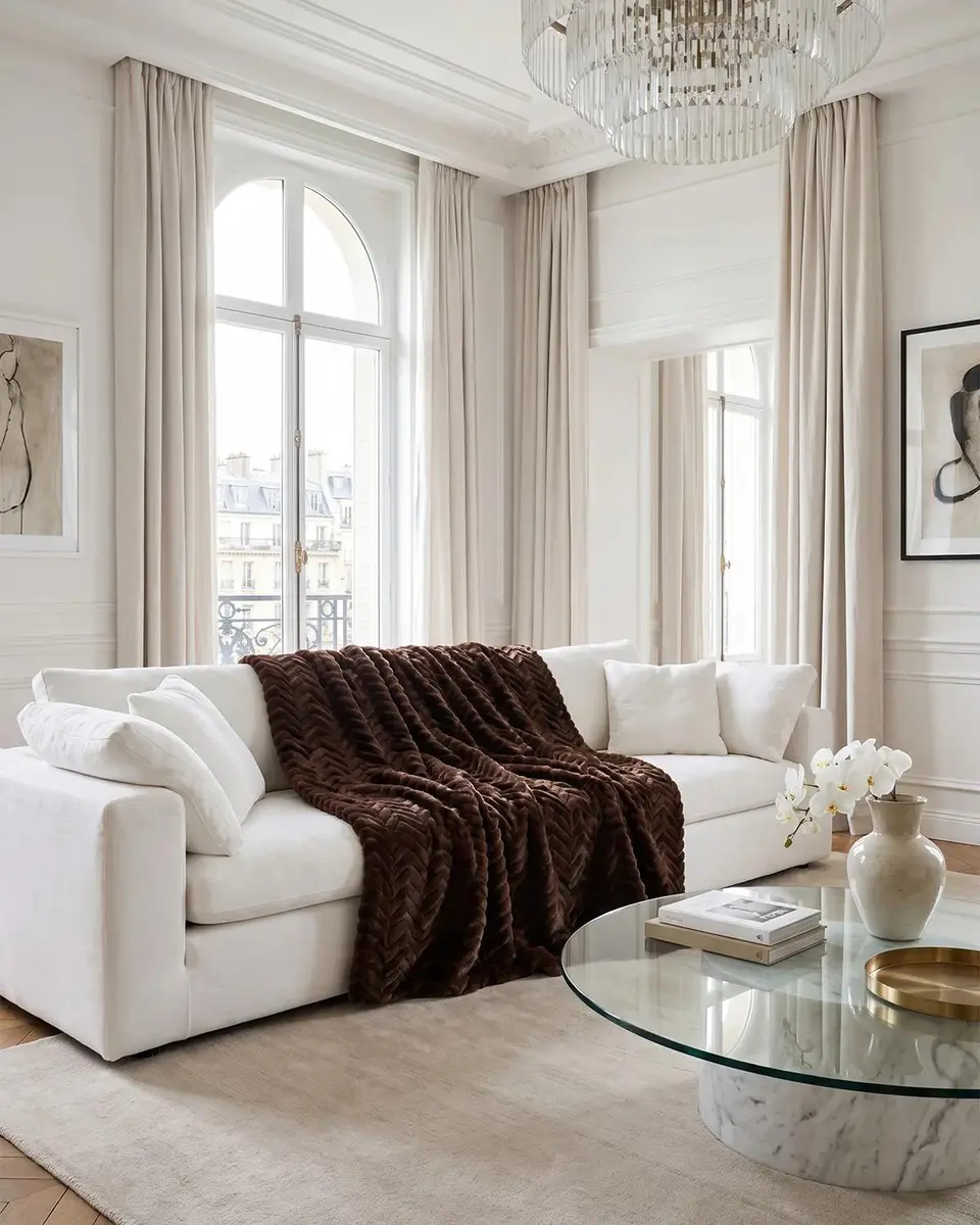Lyla Grant Chevron Faux Mink Throw, 60" x 72" | Thumbnail 6