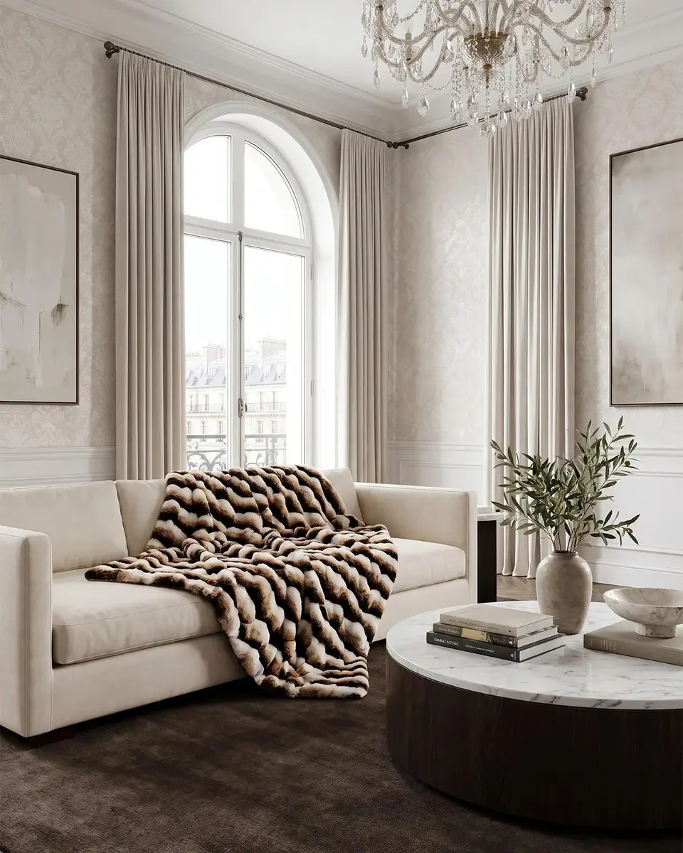 Lyla Grant Faux Chinchilla Throw, 60" x 72" | Thumbnail 4 Lyla Grant Faux Chinchilla Throw, 60" x 72" | Thumbnail 4