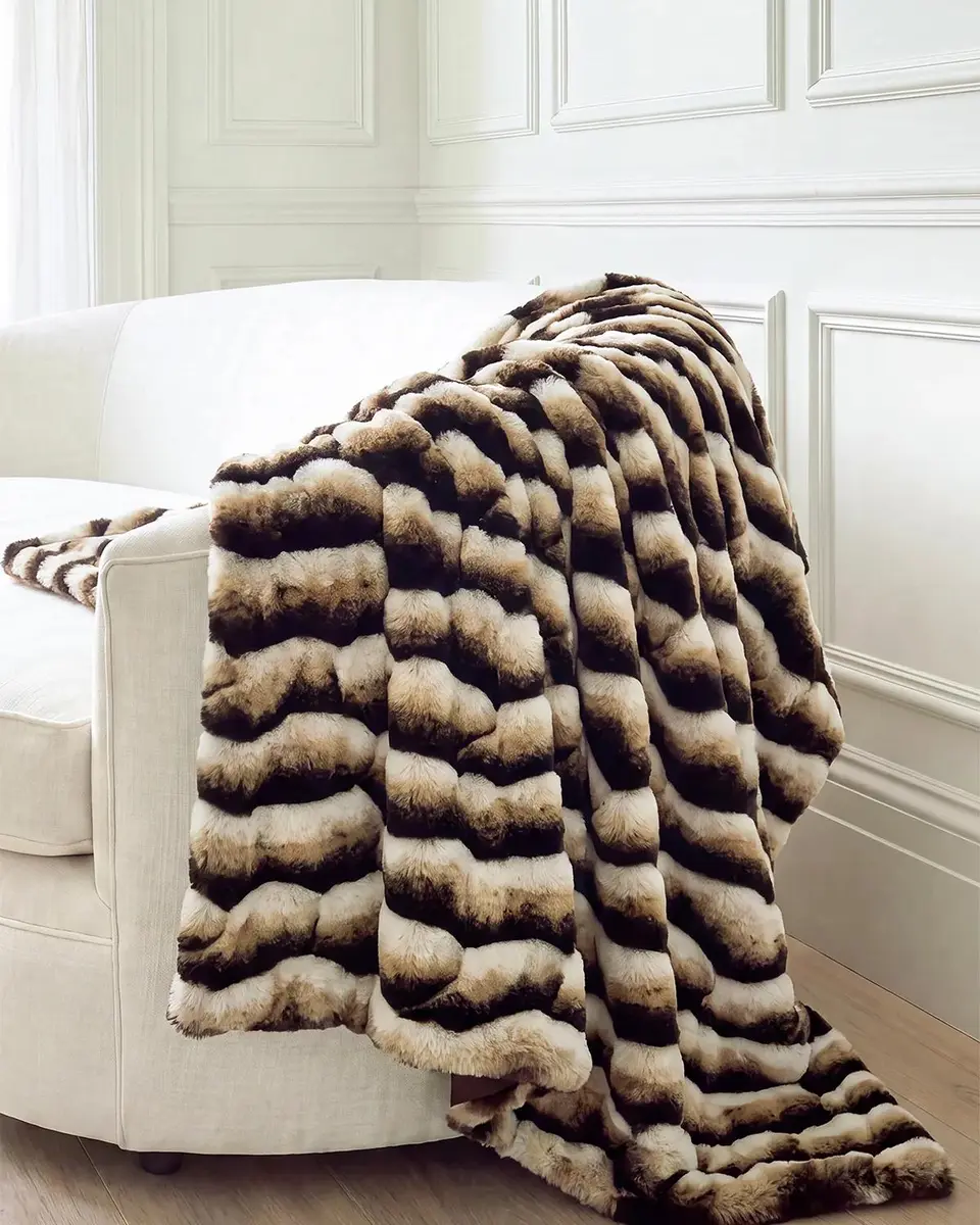 Lyla Grant Faux Chinchilla Throw, 60" x 72" | Thumbnail 5 Lyla Grant Faux Chinchilla Throw, 60" x 72" | Thumbnail 5