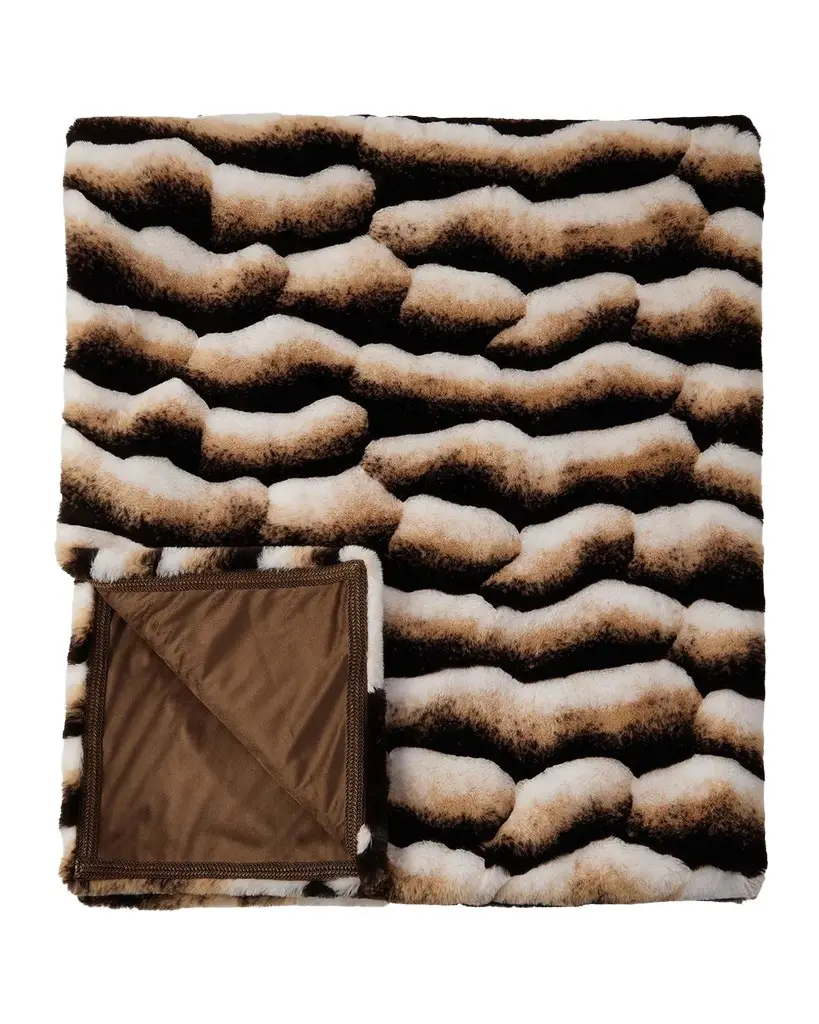 Lyla Grant Faux Chinchilla Throw, 60" x 72"