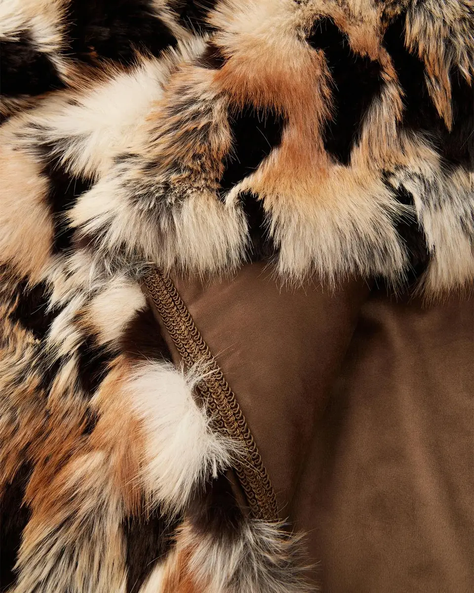 Lyla Grant Leopard-Print Faux Fox Throw, 60" x 72" | Thumbnail 2
