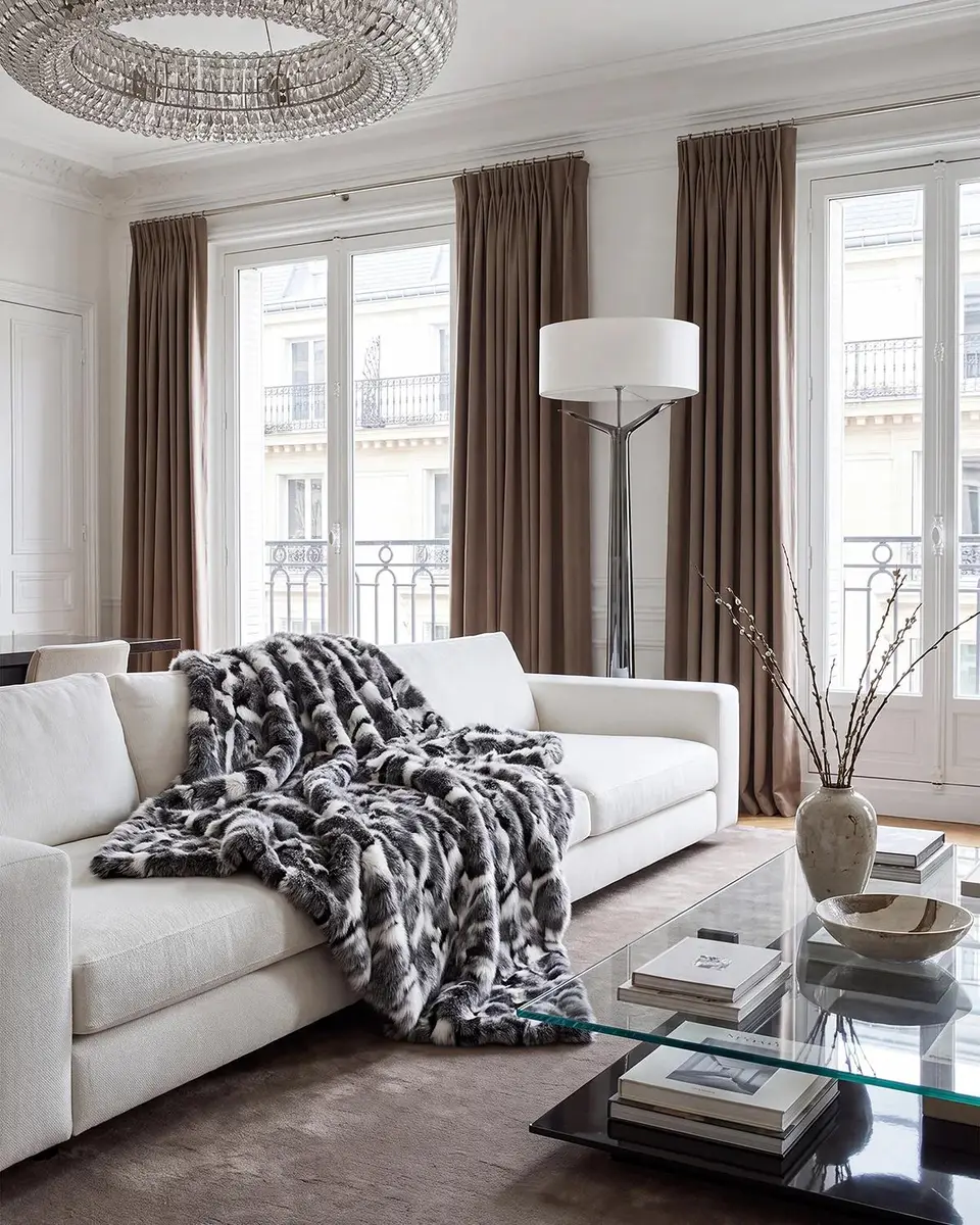 Lyla Grant Leopard-Print Faux Fox Throw, 60" x 72" | Thumbnail 6