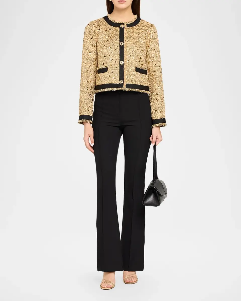 Elie Tahari The Hadley Sequin Tweed Lady Jacket | Thumbnail 2 Elie Tahari The Hadley Sequin Tweed Lady Jacket | Thumbnail 2
