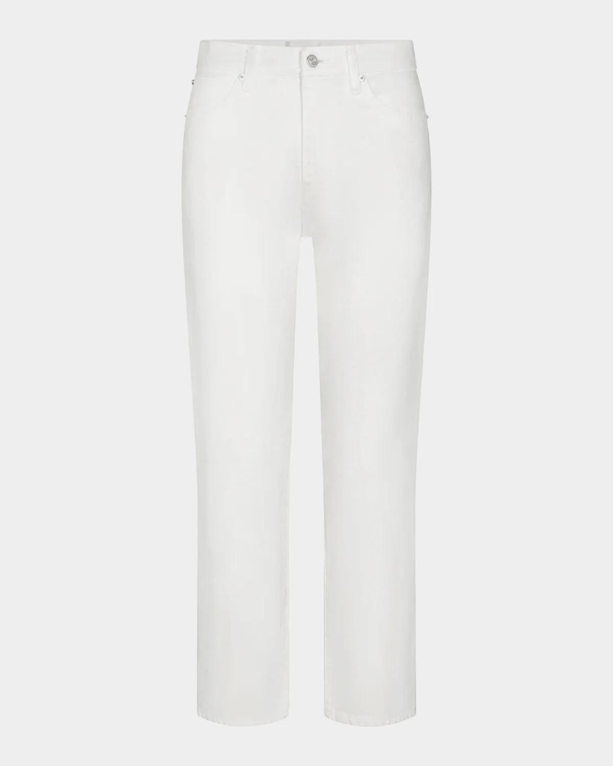 Frame The Hang Coated Straight-Leg Jeans