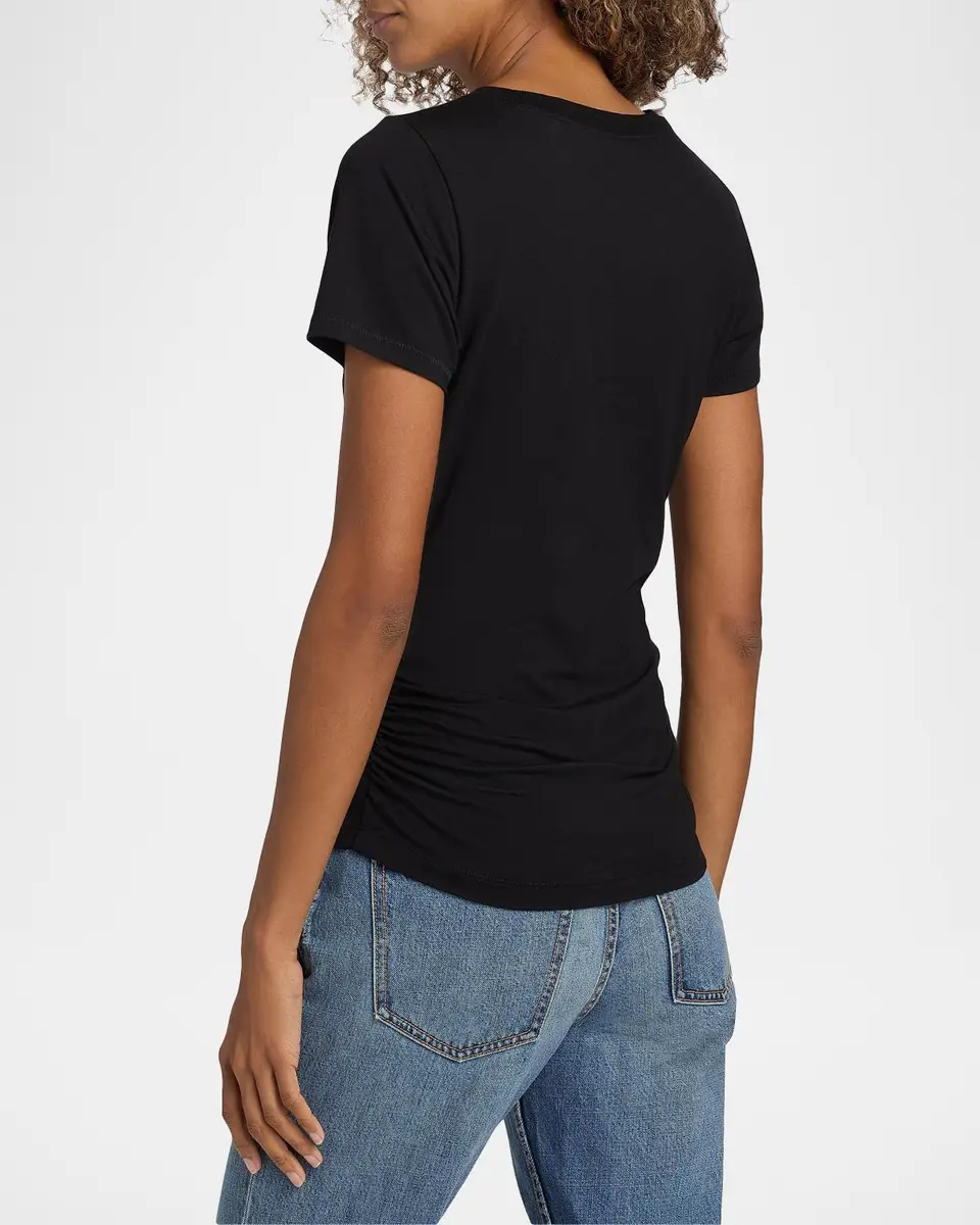 Ramy Brook Kate Ruched Cotton-Blend T-Shirt | Thumbnail 3 Ramy Brook Kate Ruched Cotton-Blend T-Shirt | Thumbnail 3
