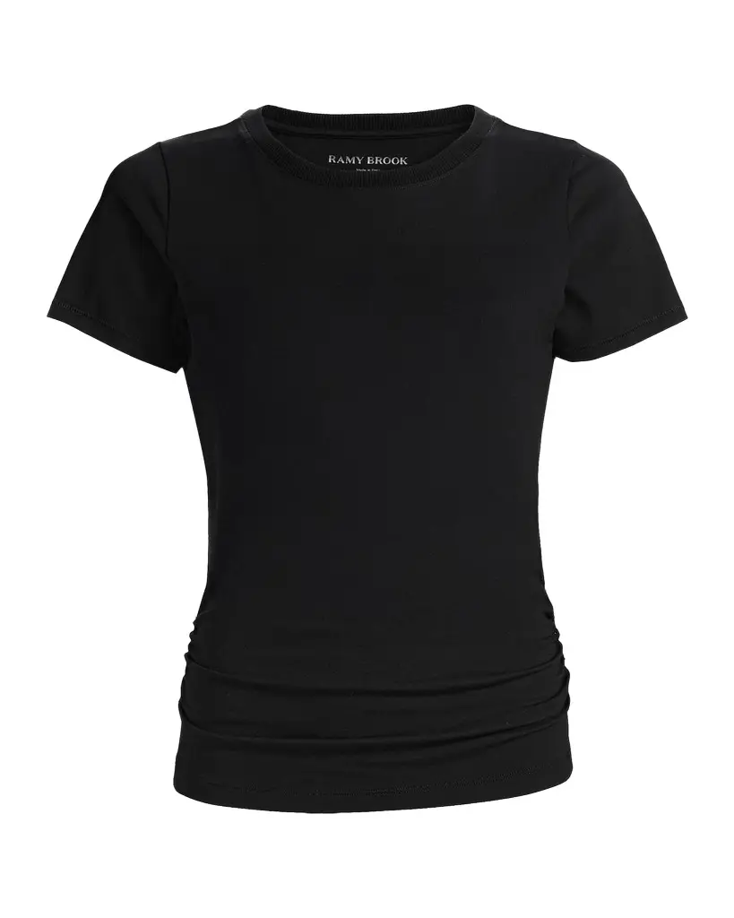 Ramy Brook Kate Ruched Cotton-Blend T-Shirt