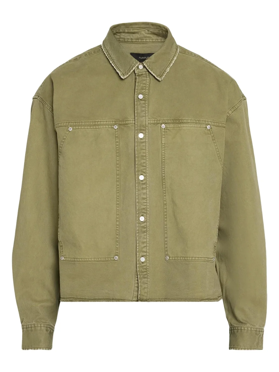 Men's Cotton Twill Crop Shirt Jacket Men's Cotton Twill Crop Shirt Jacket