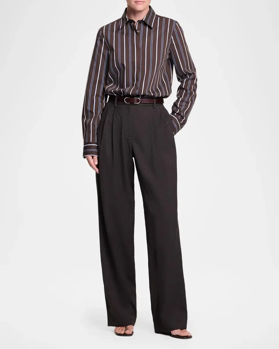 TWP Ivy Pants in Micro Herringbone Wool Suiting | Thumbnail 2