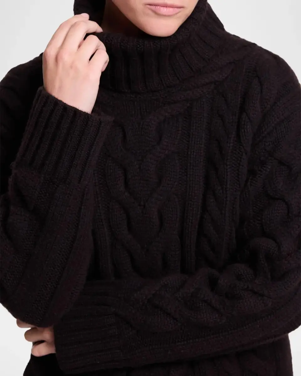 TWP Cashmere Turtleneck Cable-Knit Sweater | Thumbnail 5