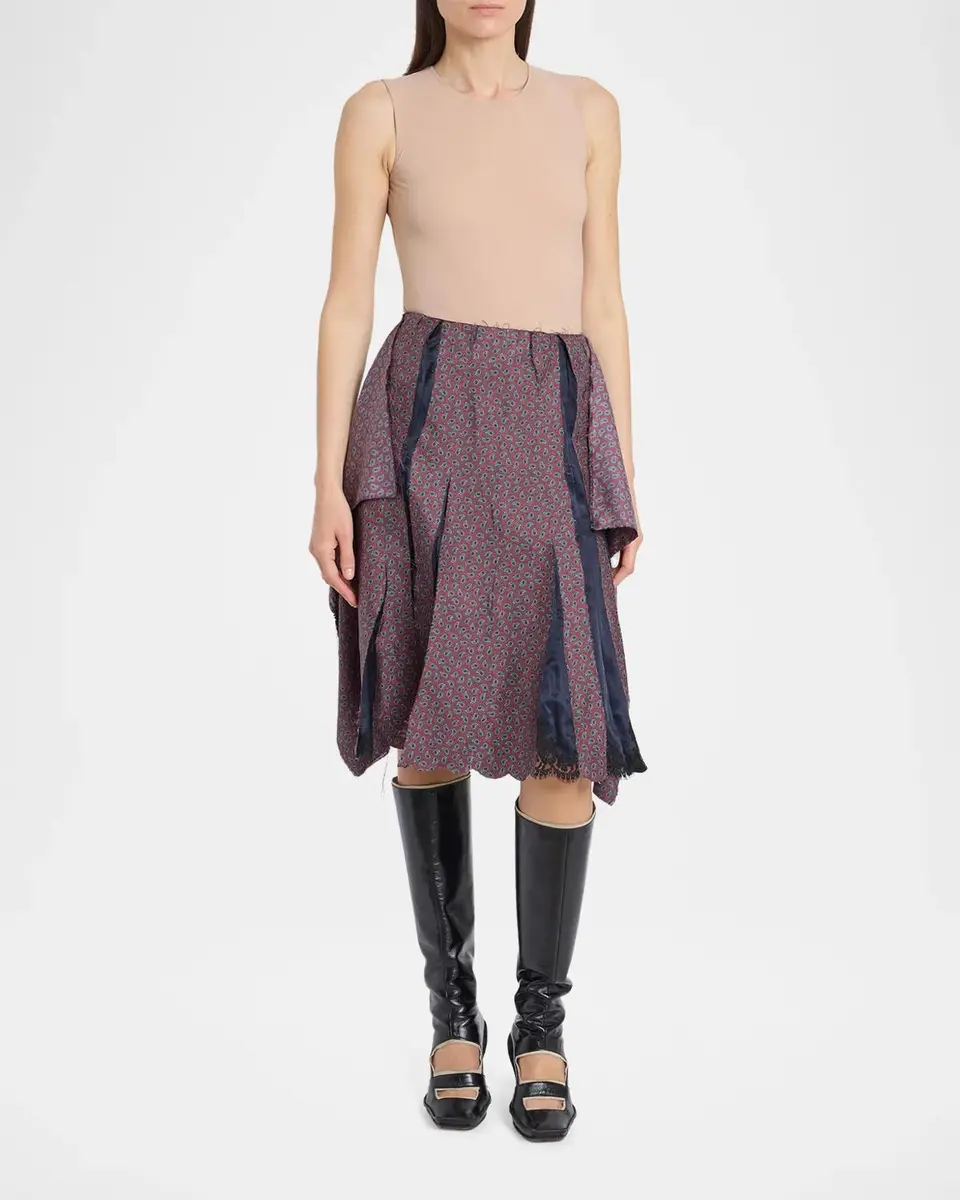 Maison Margiela Fusion Printed Draped Midi Skirt | Thumbnail 2 Maison Margiela Fusion Printed Draped Midi Skirt | Thumbnail 2