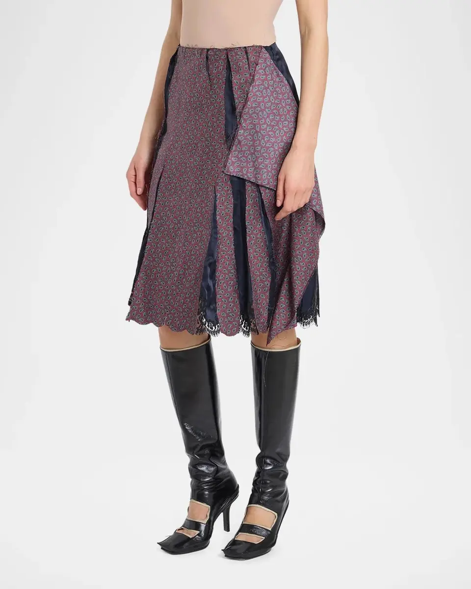 Maison Margiela Fusion Printed Draped Midi Skirt | Thumbnail 4 Maison Margiela Fusion Printed Draped Midi Skirt | Thumbnail 4