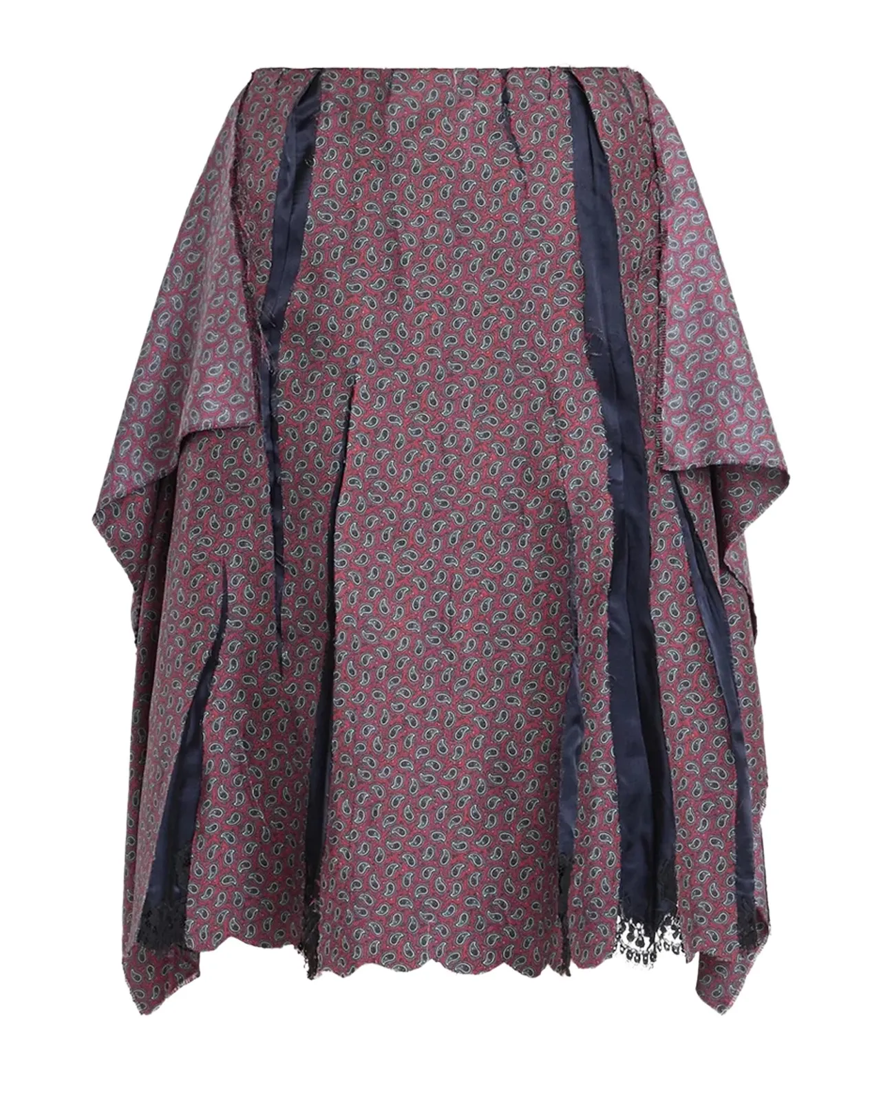 Maison Margiela Fusion Printed Draped Midi Skirt